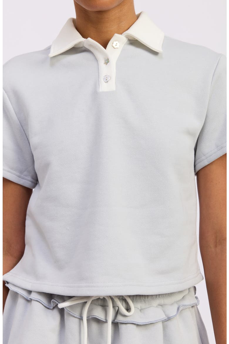 Rosalie Polo Shirt, Alternate, color, LIGHT BLUE WHITE