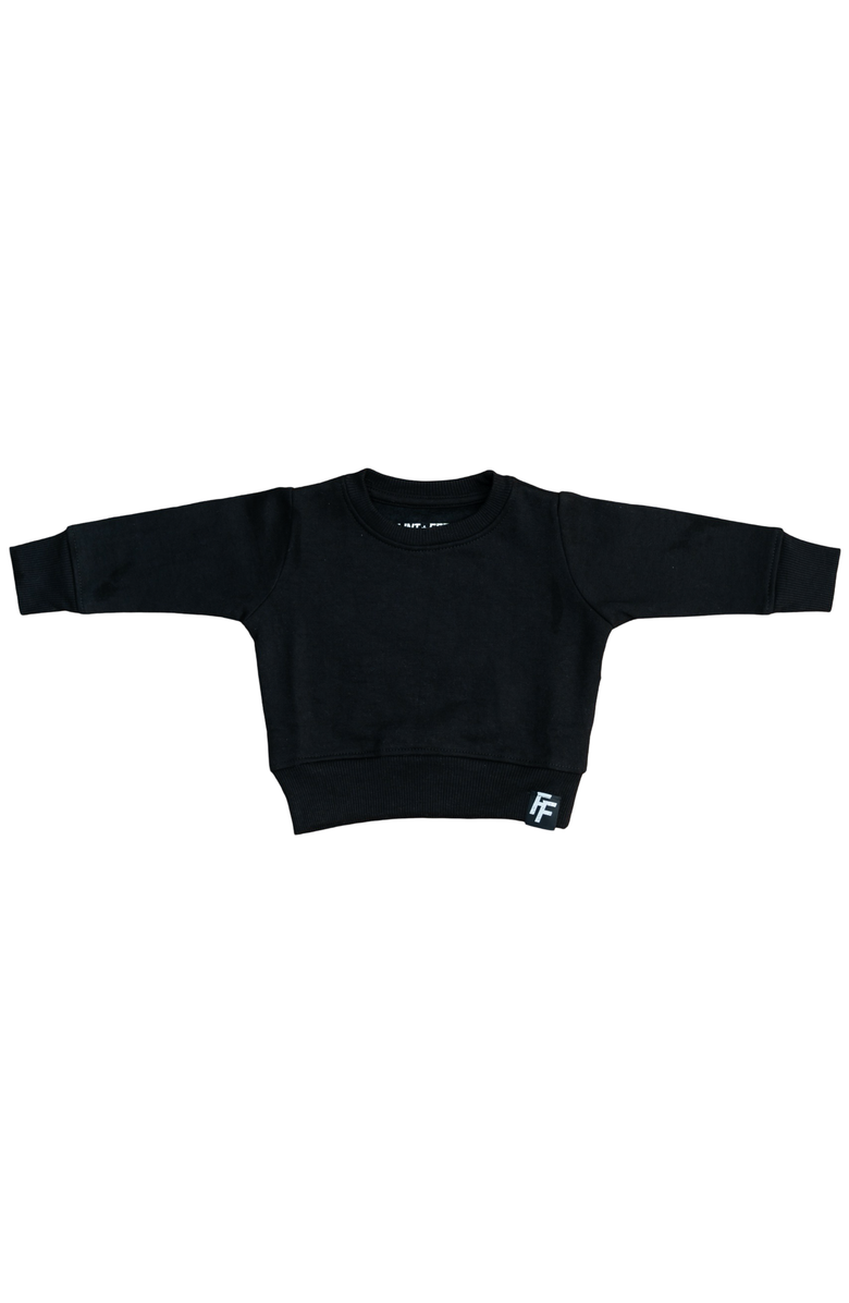 Laree + Co Basic Unisex Baby Sweatshirt, Main, color, Onyx