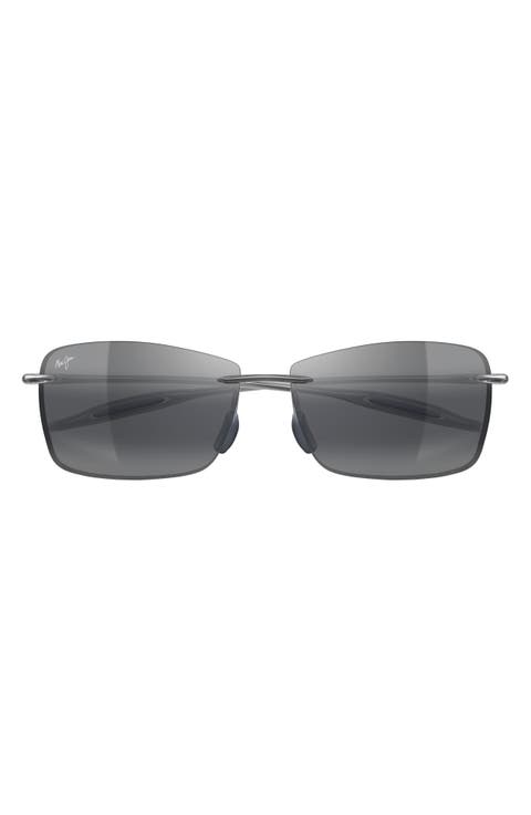 Lighthouse 65mm Polarized Rectangle Sunglasses