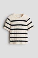 H&M Cable-knit T-shirt