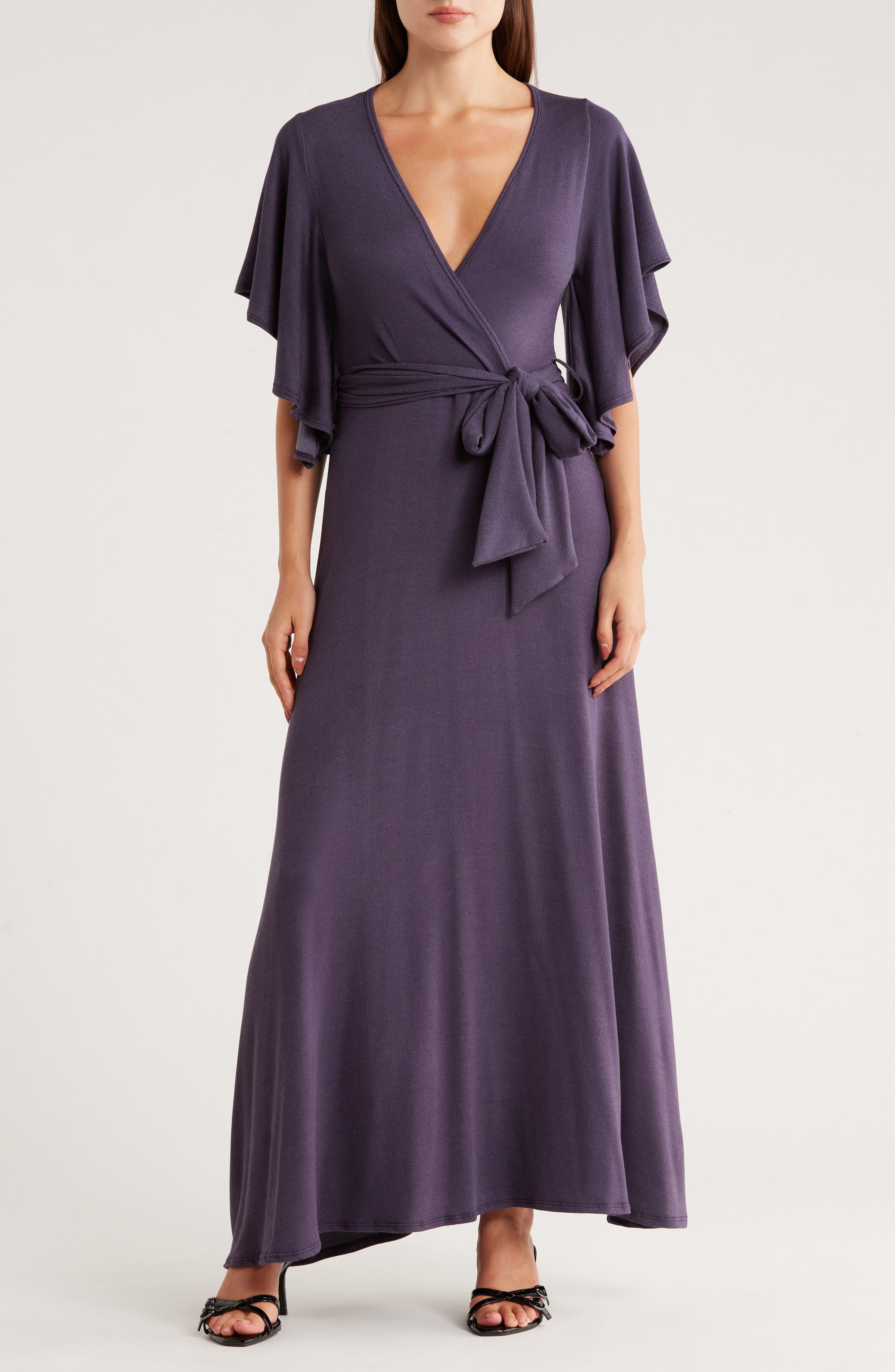 GO COUTURE Wrap Maxi Dress