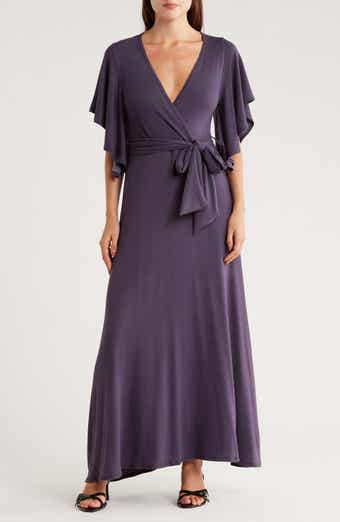 GO COUTURE Wrap Maxi Dress