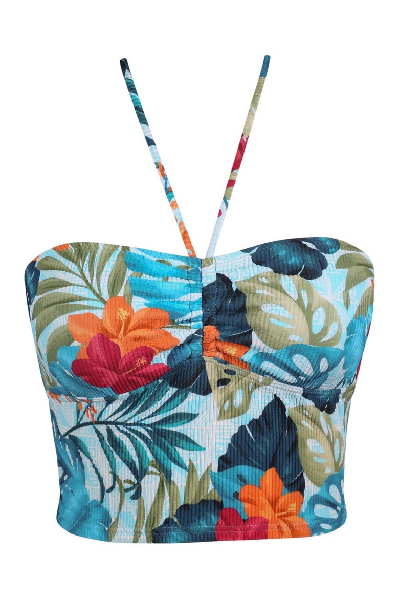 Dolly Crop Top Bikini Swimsuit, Alternate, color, Tiki Tango Rib