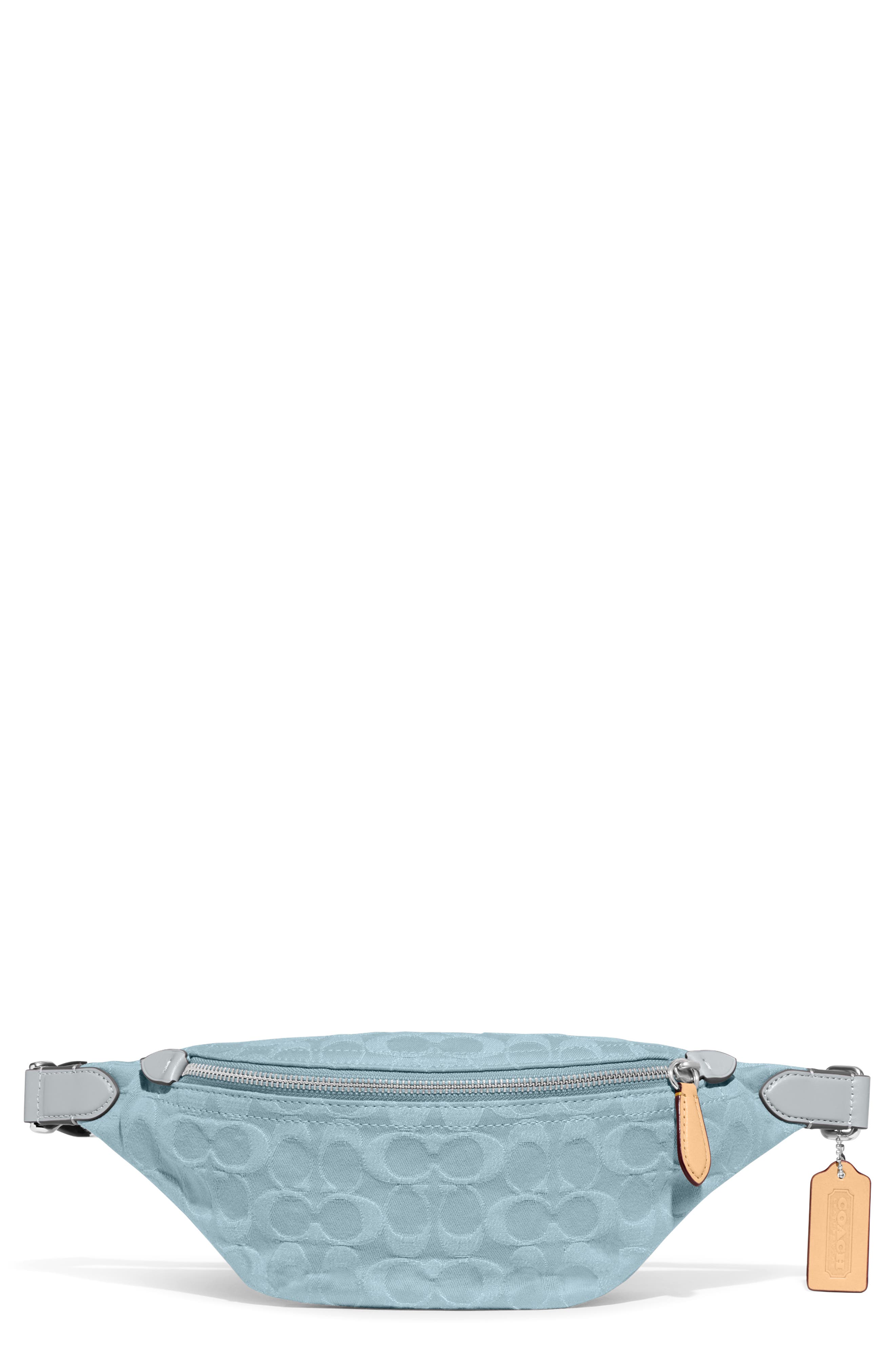 COACH Charter Signature Washed Denim Belt Bag, Main, color, 