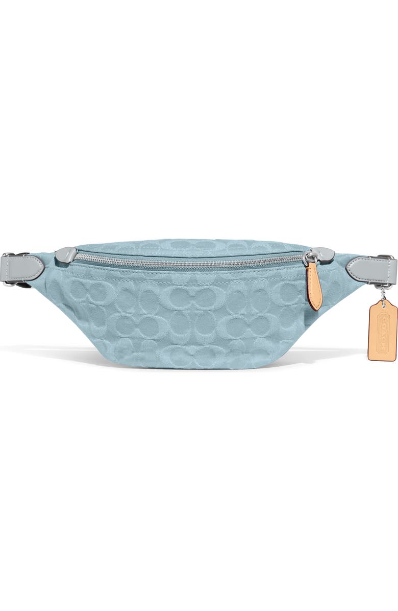 COACH Charter Signature Washed Denim Belt Bag, Main, color,