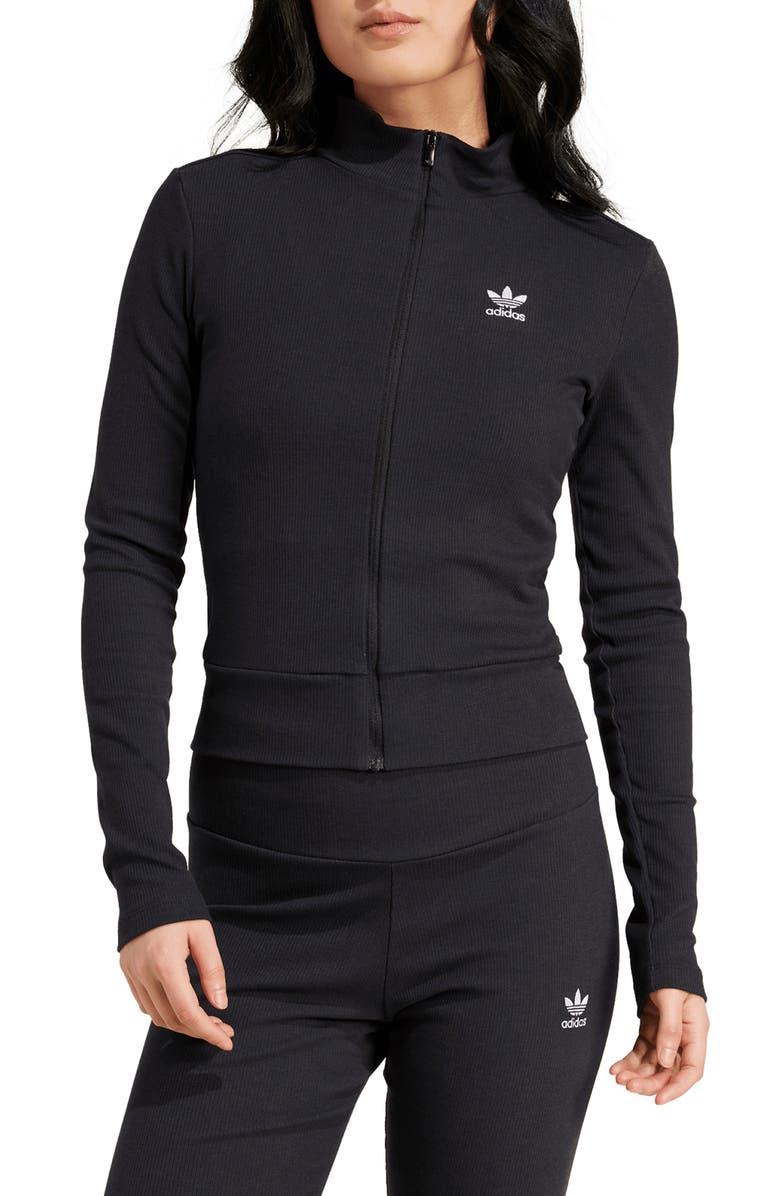 adidas Trefoil Essentials Rib Track Jacket, Main, color,