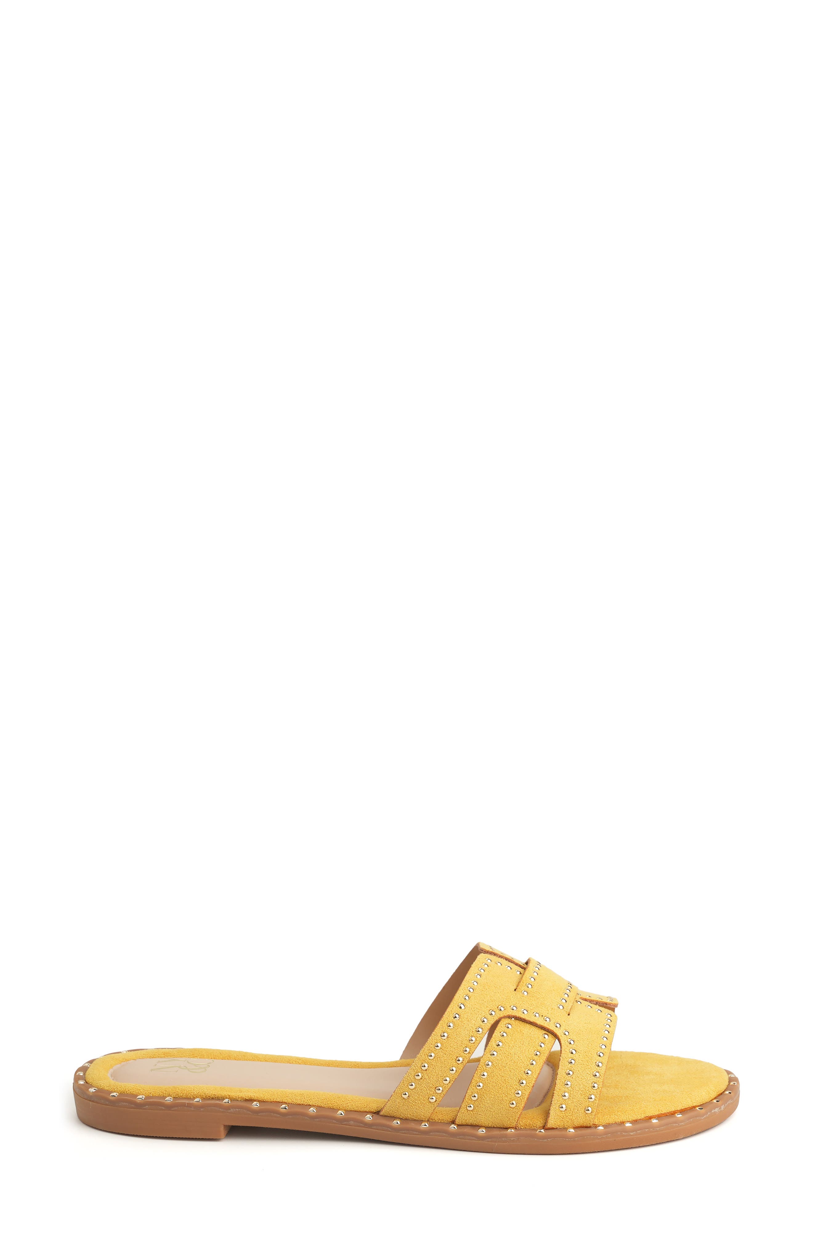 Zora Flat Sandal, Alternate, color, MUSTARD/YELLOW