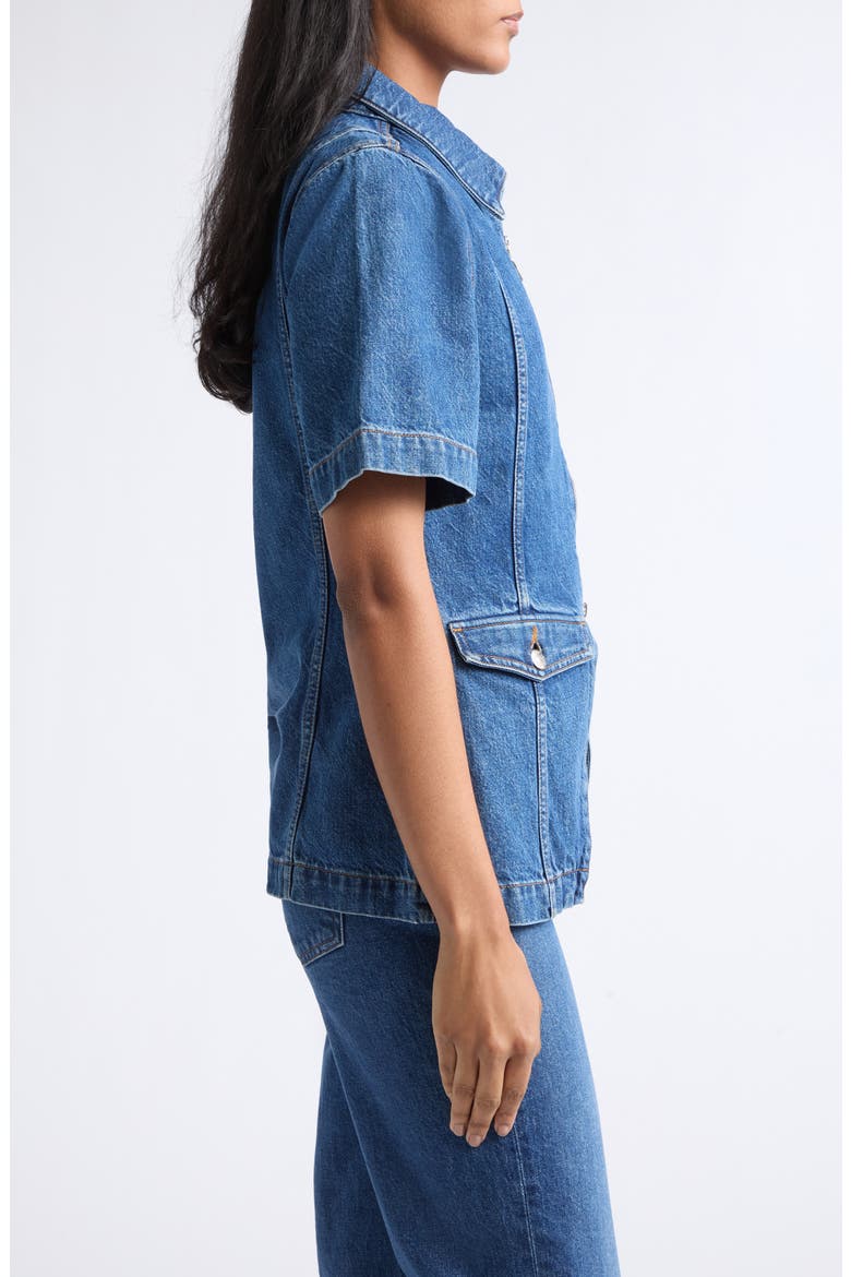 Sully Denim Jacket, Alternate, color, BRIGHT BLUE