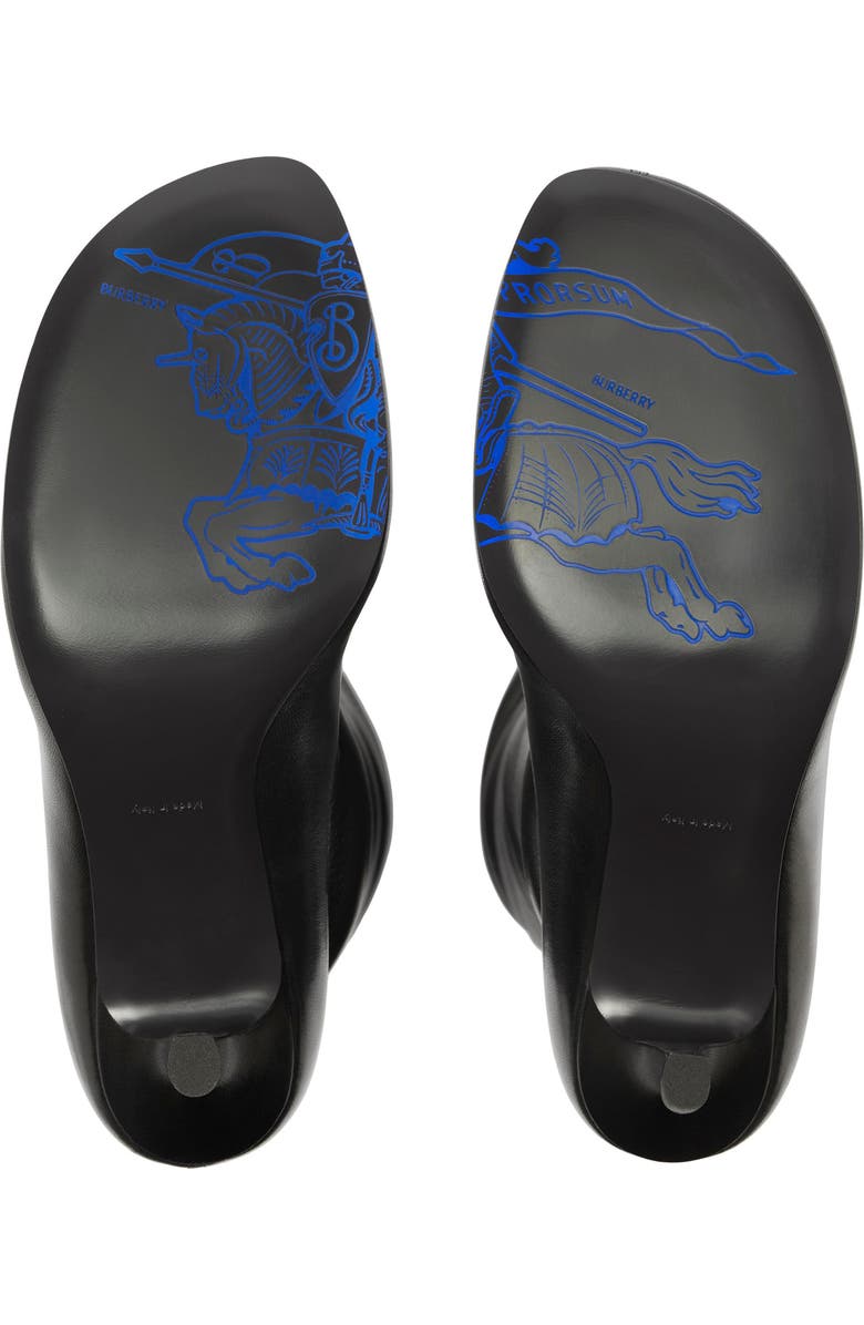 Burberry Baby Knee High Leather Boot, Alternate, color, Black