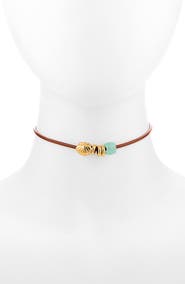 Madewell Charm Leather Choker Necklace
