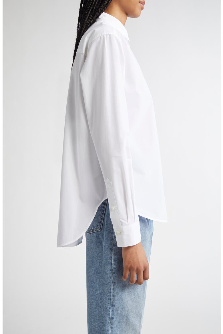 Signature Organic Cotton Poplin Button-Up Shirt, Alternate, color, WHITE