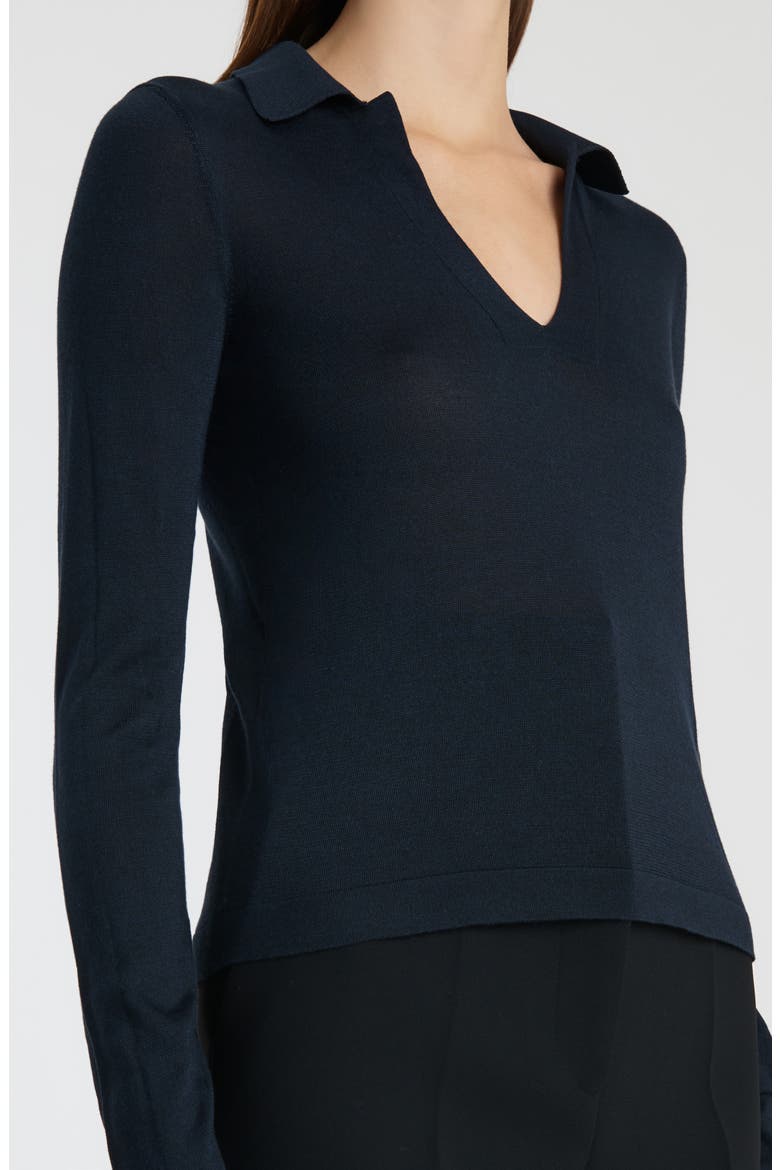 Mikel Wool Blend Polo Sweater, Alternate, color, MIDNIGHT NAVY