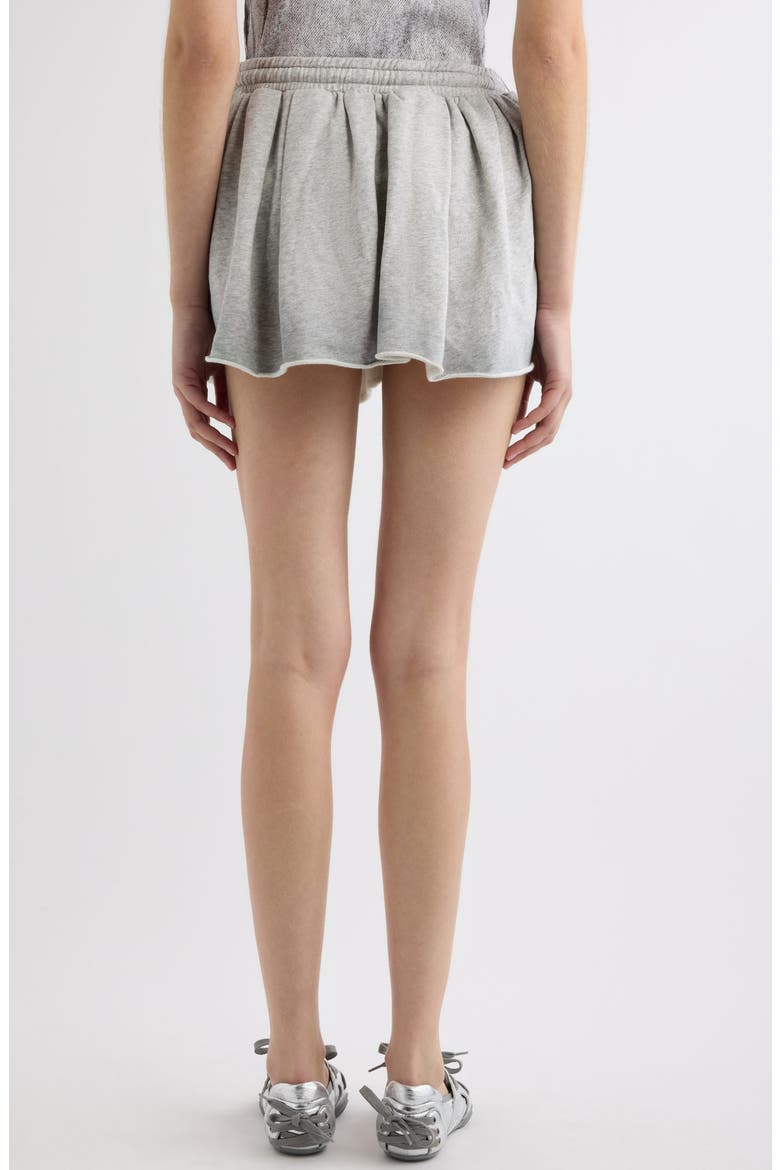 Felpa Pleated Cutoff Sweat Skirt, Alternate, color, GREY MELANGE