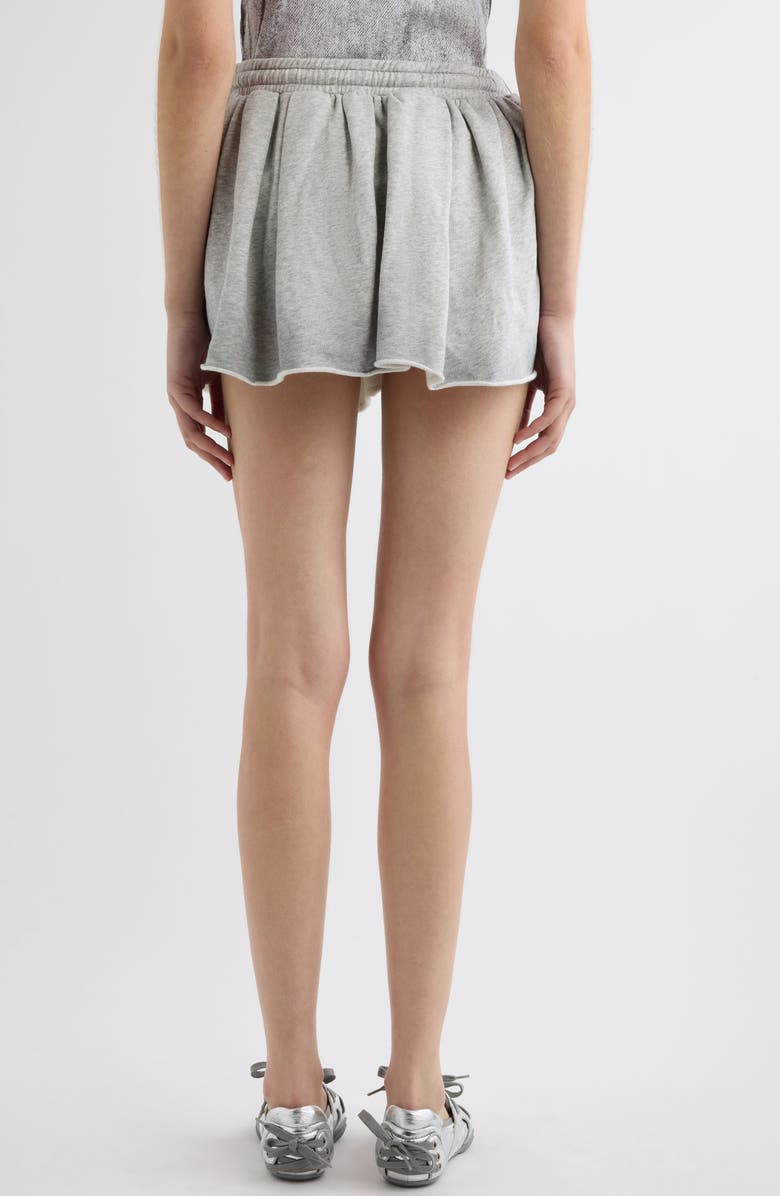 Acne Studios Felpa Pleated Cutoff Sweat Skirt, Alternate, color, Grey Melange