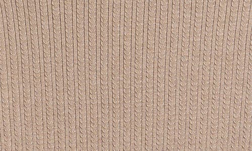Theory Riland Cable Stitch Cotton Crewneck Sweater In Nude
