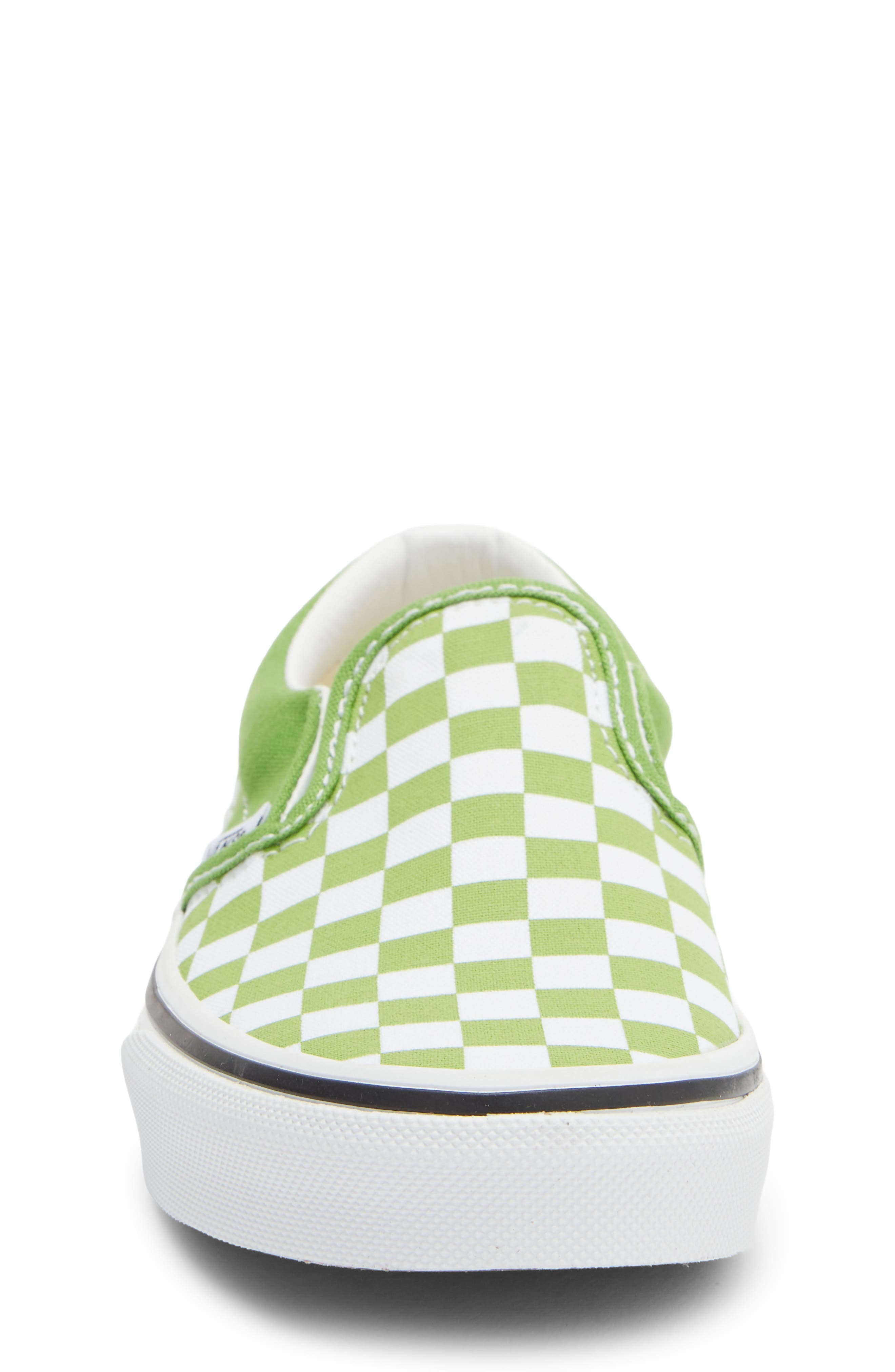 Kids' Classic Checker Slip-On, Alternate, color, CHECKERBOARD LIME BURST
