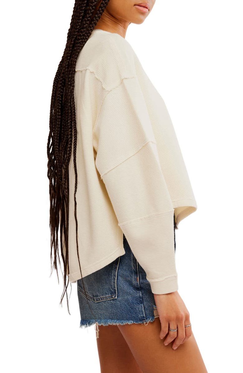 Free People Total Eclipse Oversize T-Shirt, Alternate, color, Ivory