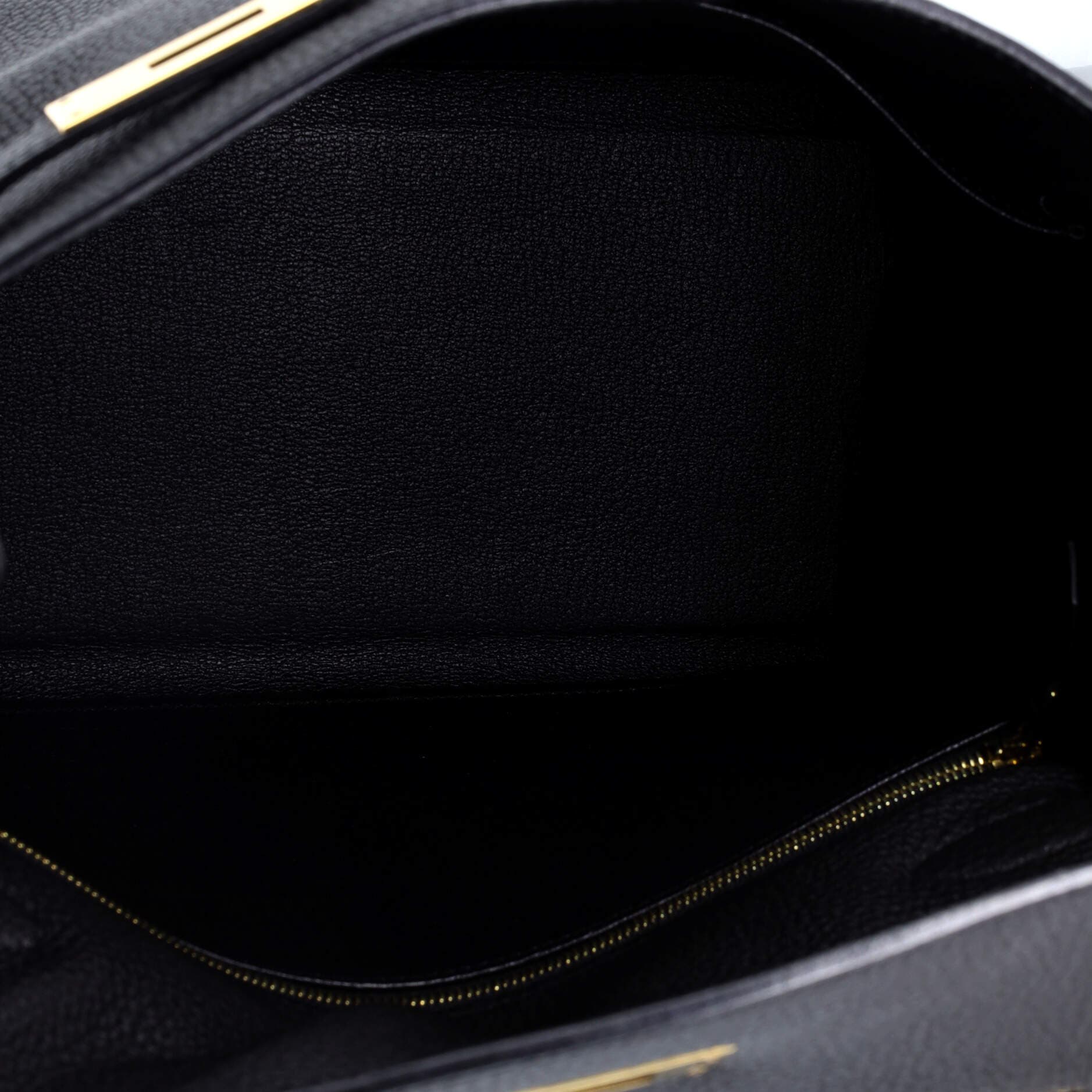 Pre-Owned Hermes Kelly Handbag Black Togo with Gold Hardware 28, Alternate, color, 