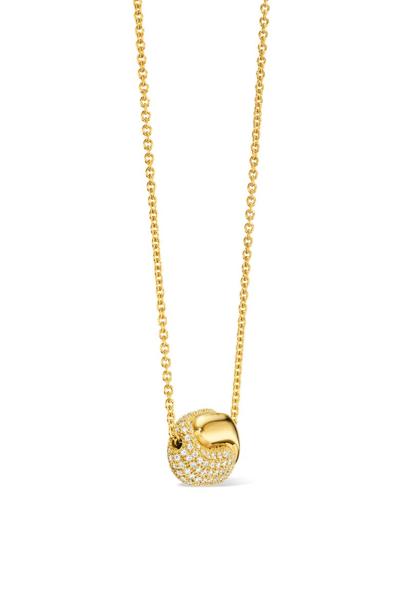Holos Small Hug 18K Gold & Diamond Pendant Necklace, Alternate, color, WHITE GOLD