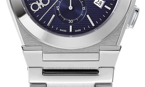 Ferragamo Men's Vega Chrono Stainless Steel Bracelet Watch, 42mm In Stainless Steel