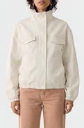 PER UNA BY M&S Crop Cotton Blend Twill Utility Jacket