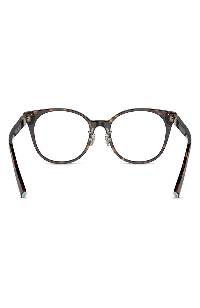 Tiffany & Co. Phantos 53mm Round Optical Glasses, Alternate, color, Havana