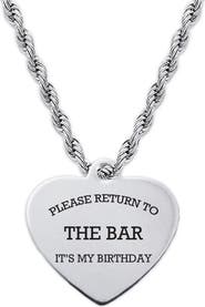 HMY JEWELRY Stainless Steel Heart Pendant Necklace