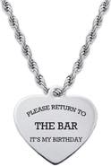 HMY JEWELRY Stainless Steel Heart Pendant Necklace