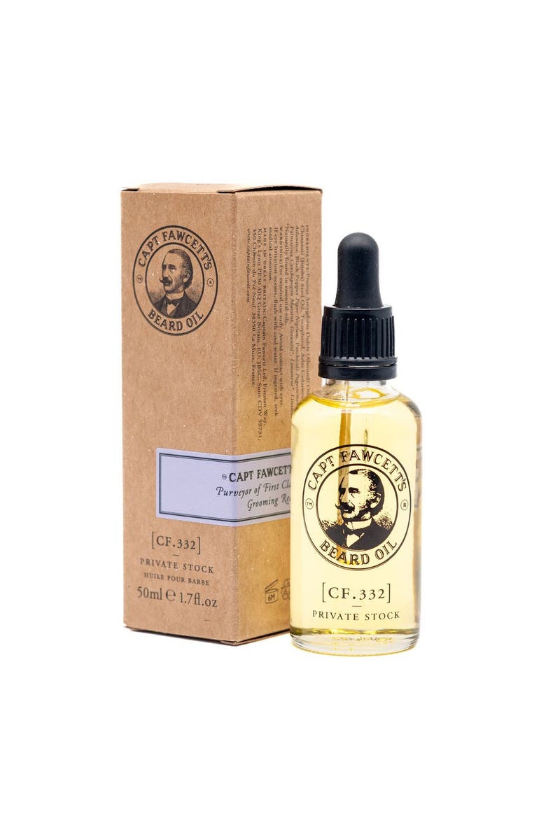 Captain Fawcett Private Stock Beard Oil, Main, color, Beard Oil