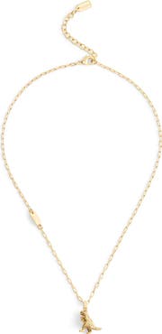 COACH Brushed Rexy Short Pendant Necklace