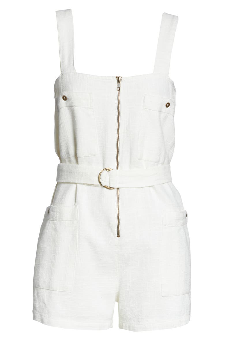 Light the Day Zip Front Romper, Alternate, color, SCS-SALT CRYSTAL