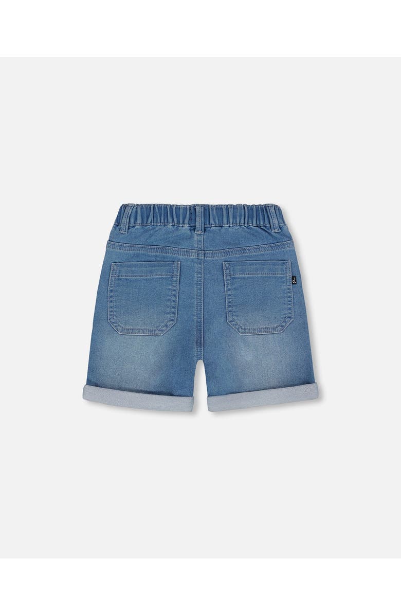 Deux par Deux Little Boy's French Terry Denim Short Denim Blue, Alternate, color, 