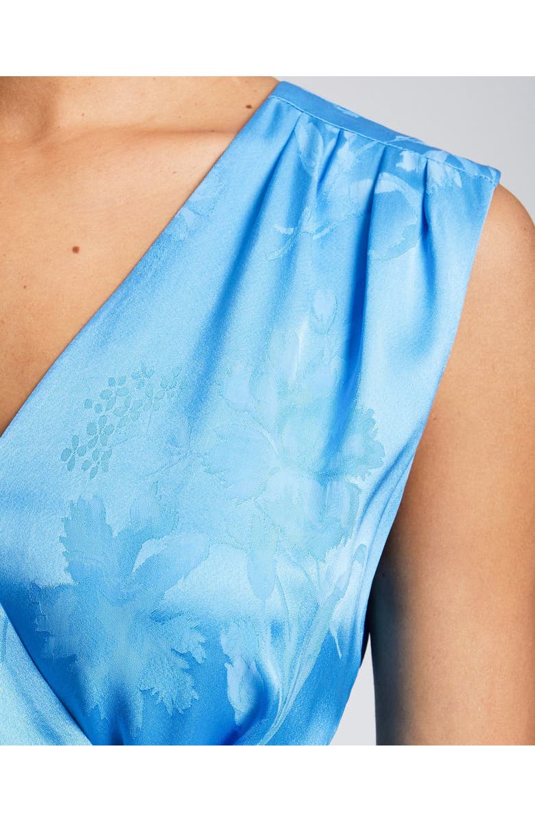 Santorelli VELIA Sleeveless Faux-Wrap Asymmetric Dress, Alternate, color, Cornflower