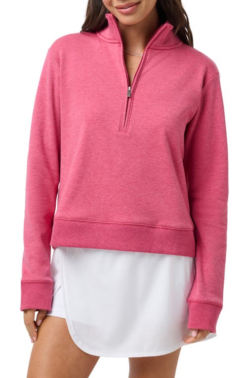 Travismathew Cloud Half Zip Pullover In Pink