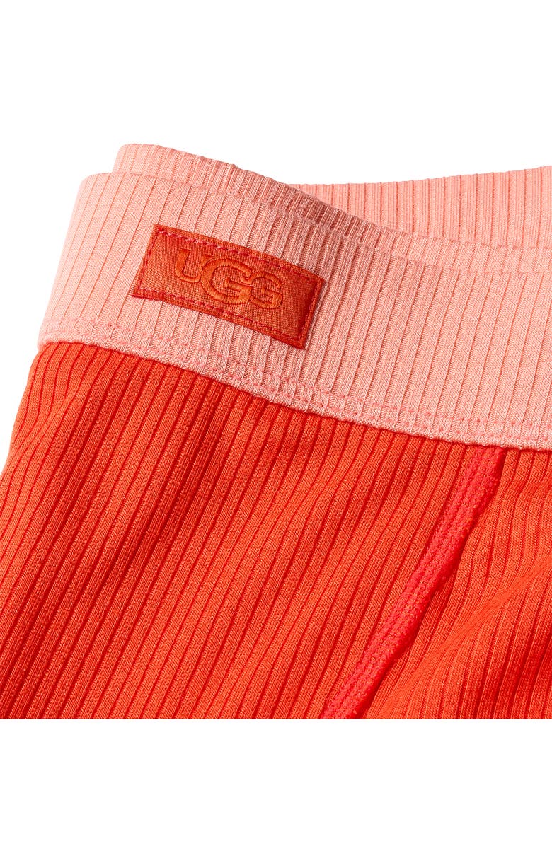UGG<sup>®</sup> Alexiah Rib Lounge Boy Shorts, Alternate, color, Lobster/ Petal