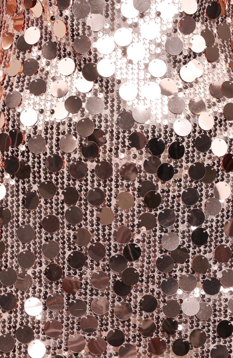 Petal & Pup Electra Paillette Long Sleeve Minidress, Alternate, color, Gold