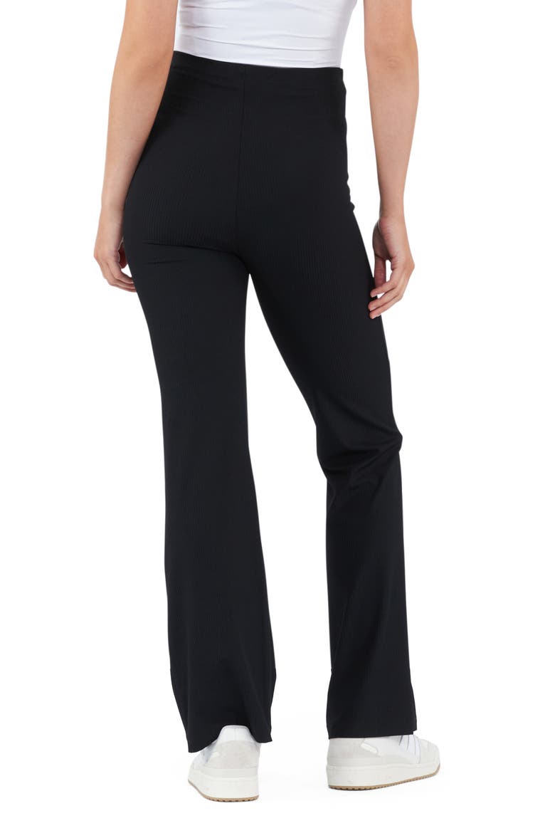 Jonah Rib Flare Maternity Pants, Alternate, color, BLACK