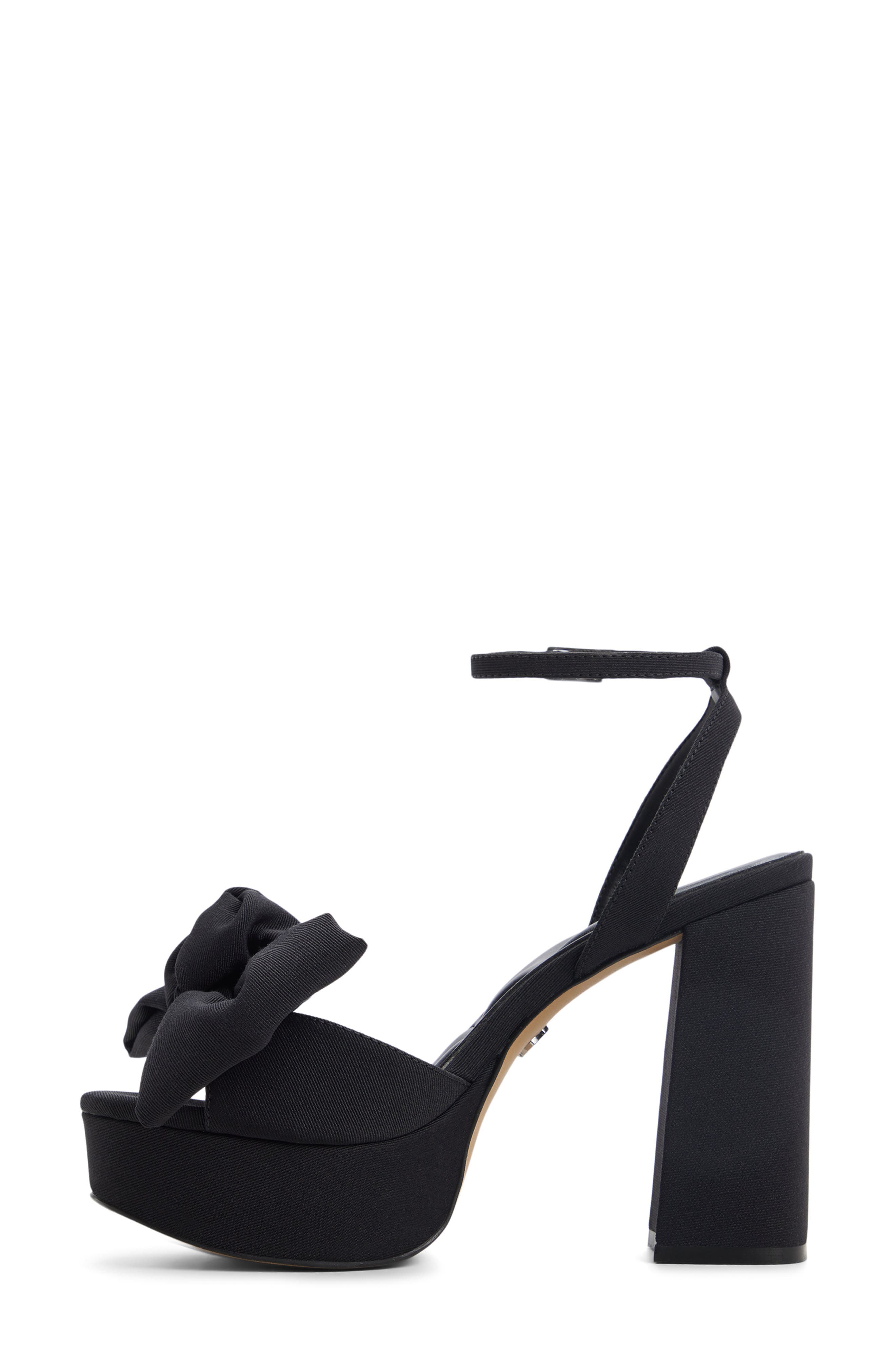 ALDO Luscious Ankle Strap Platform Sandal, Alternate, color, Black
