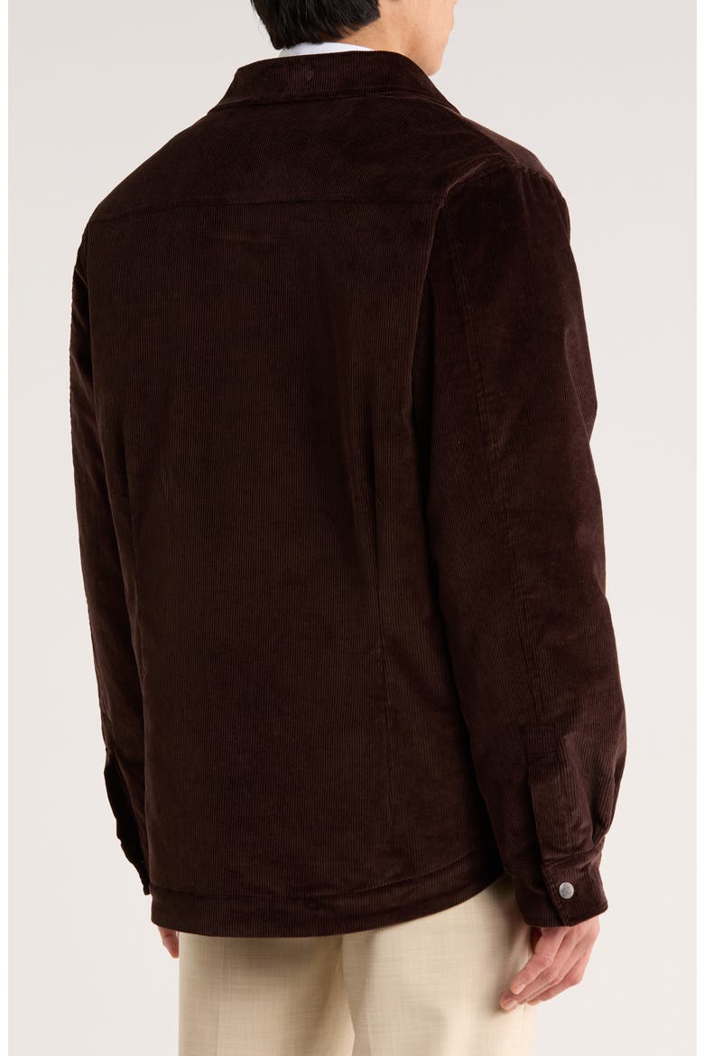 Corduroy Shirt Jacket, Alternate, color, BROWN