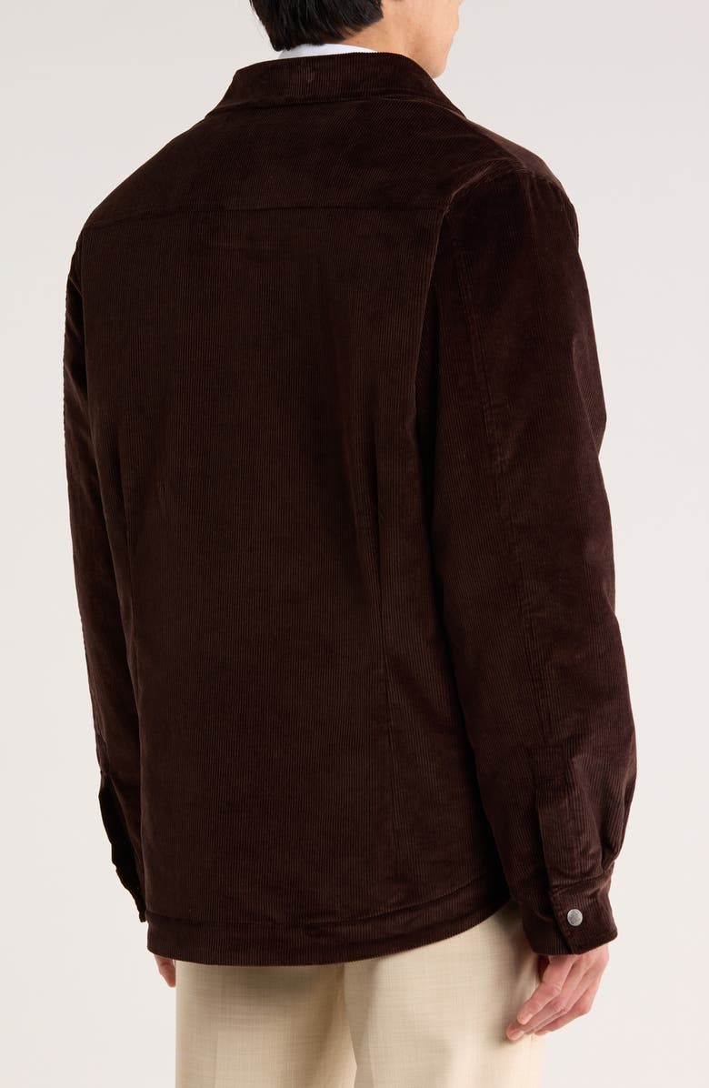 Robert Graham Corduroy Shirt Jacket, Alternate, color, Brown