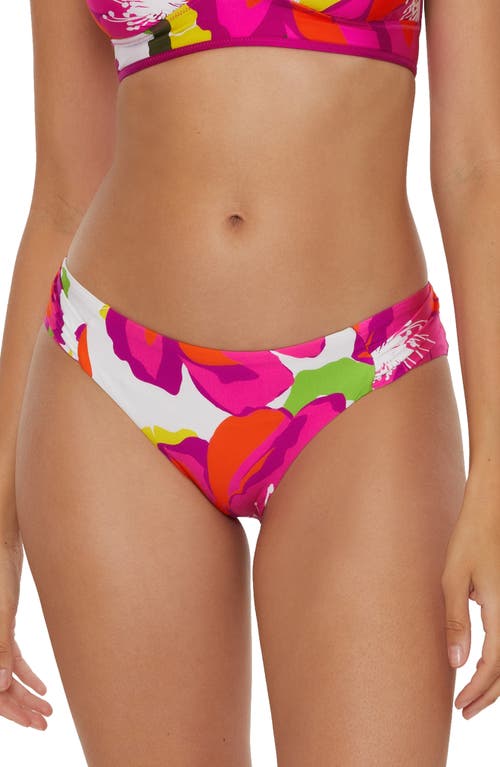 Trina Turk Bloom Side Tab Hipster Bikini Bottoms In Pink Multi