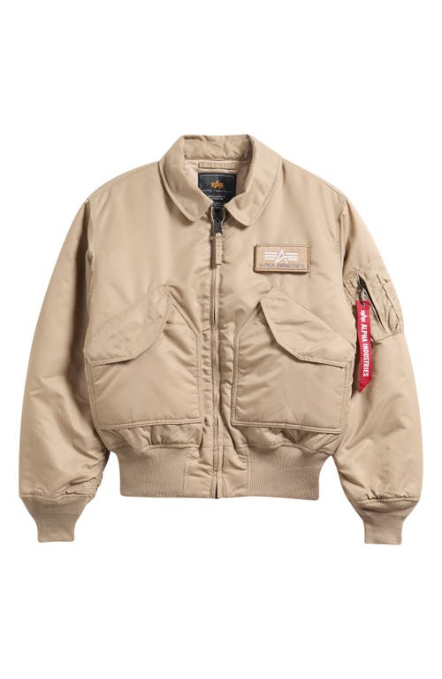Alpha Industries Cwu 45/p Bomber Jacket In Brown