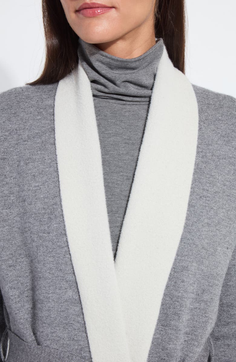 Lysse Juliette Fringed Sweater Coat, Alternate, color, Grey Melange/ Light Pewter