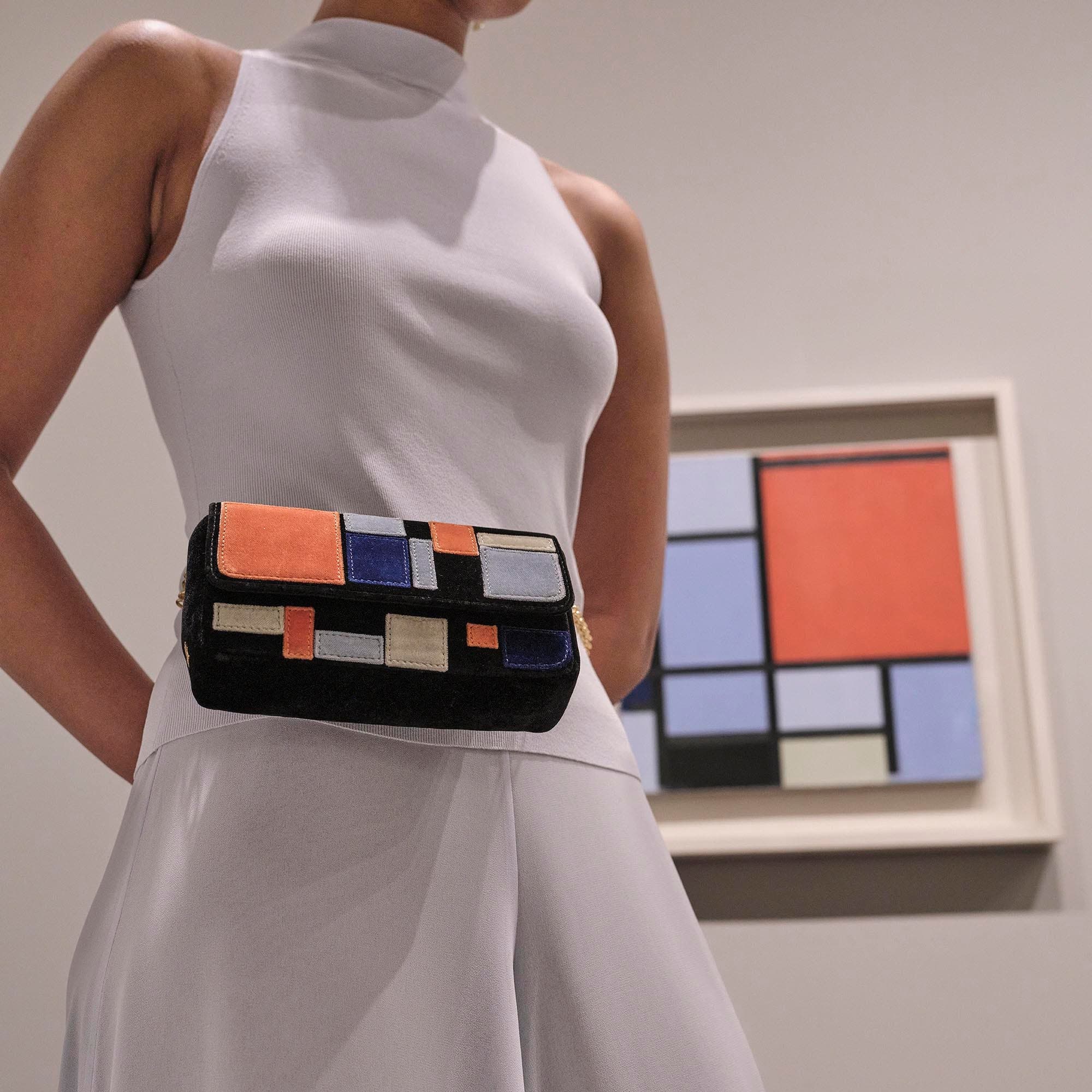 Lele Sadoughi Mondrian Belt Bag, Alternate, color, Composition