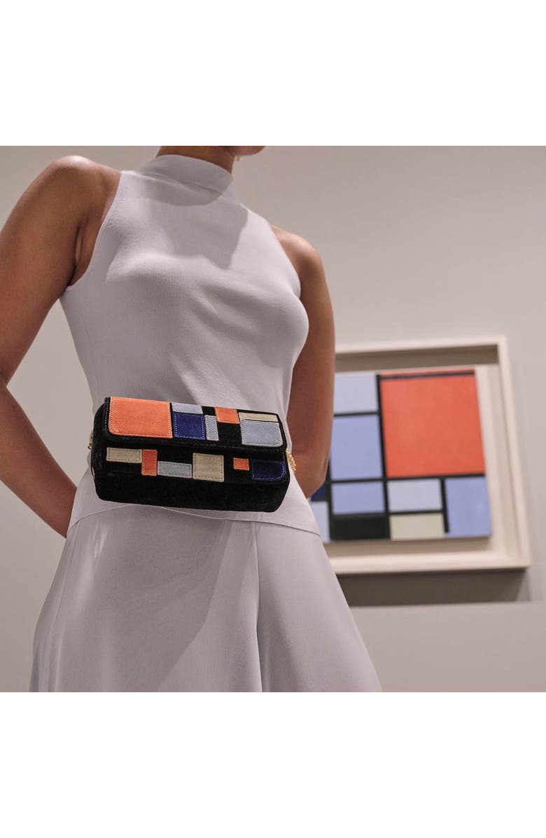 Lele Sadoughi Mondrian Belt Bag, Alternate, color, Composition