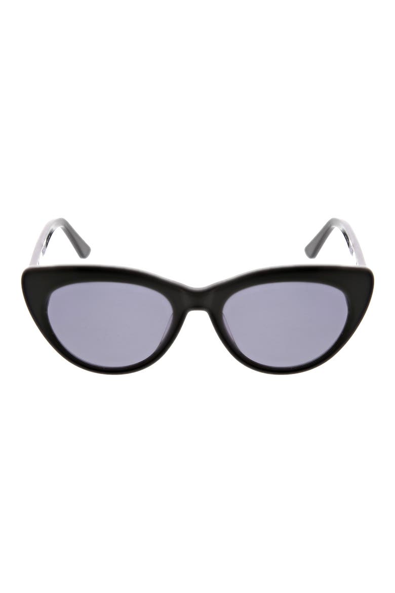 52mm Square Sunglasses, Main, color, BLACK/SMOKE
