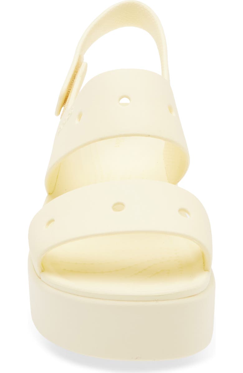 CROCS Brooklyn Slingback Platform Wedge Sandal, Alternate, color, Butter Cream