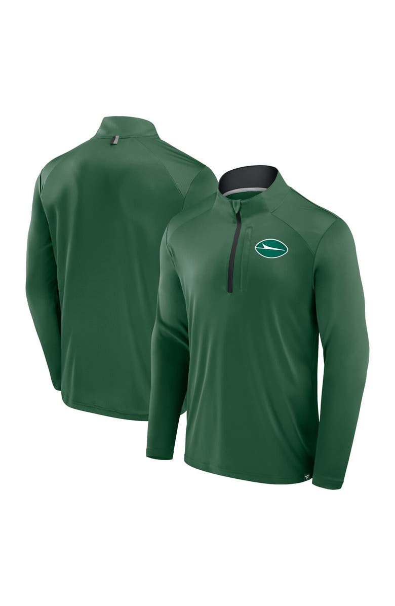 FANATICS Men's Fanatics Green New York Jets Defender Long Sleeve Quarter-Zip Jacket, Alternate, color,