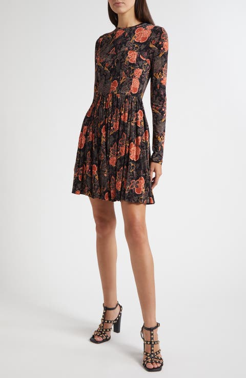 Bendetta Floral Print Long Sleeve Minidress