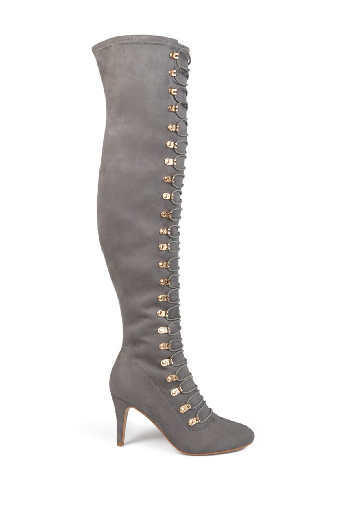 JOURNEE Trill Over-the-Knee Lace-Up Boot - Wide Calf (Women ...